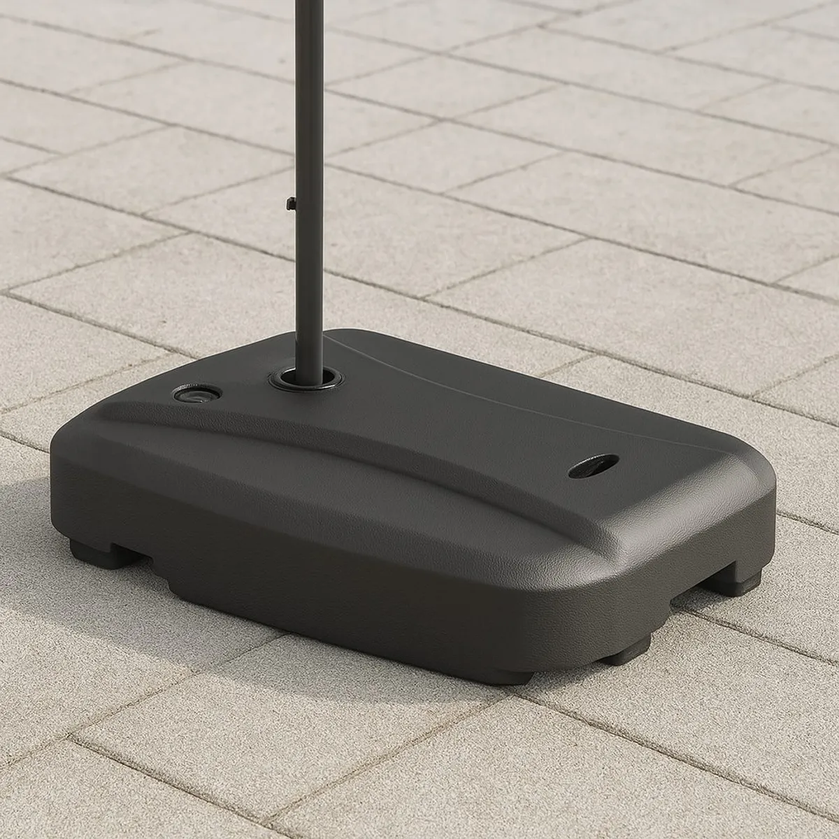 JAVIMATE - Base Para Quitasol Negra Con Ruedas 60 Litros
