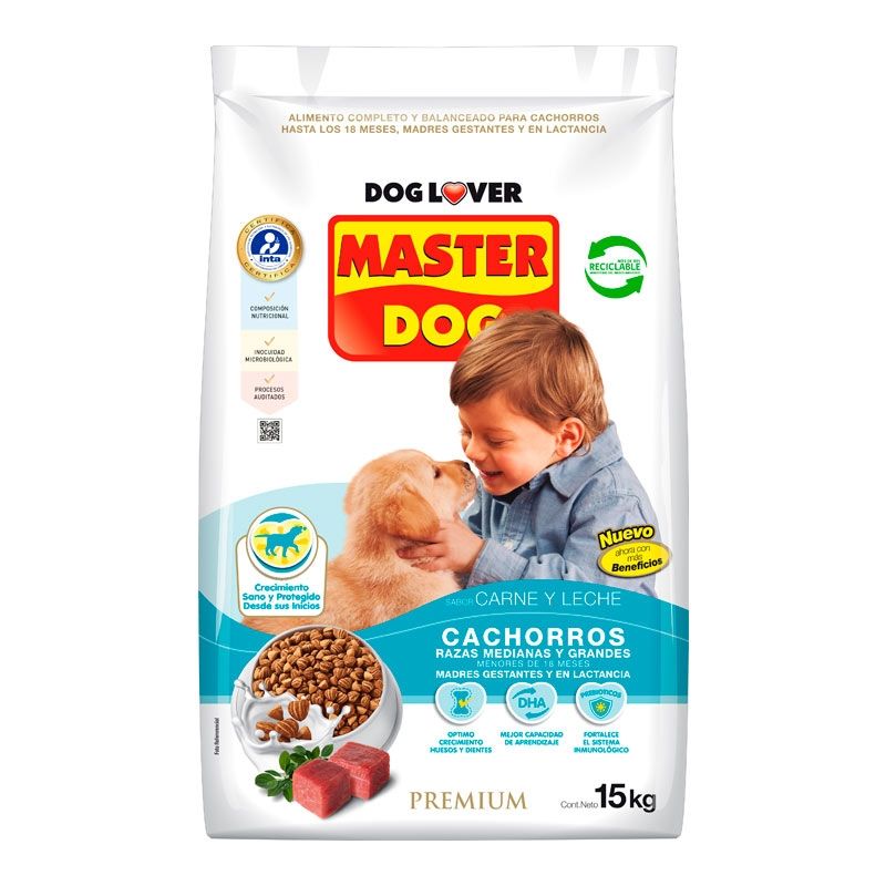 MASTER DOG - Master Dog - Alimento Cachorros Carne y Leche 15 KG