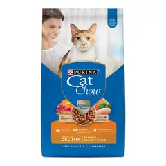CAT CHOW - - Alimento Gato Adulto Delimix Salmón Carne Pollo 3 KG