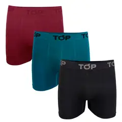 TOP - Bóxer Medio Microfibra Sin Costuras Pack 3 C6 TOP.