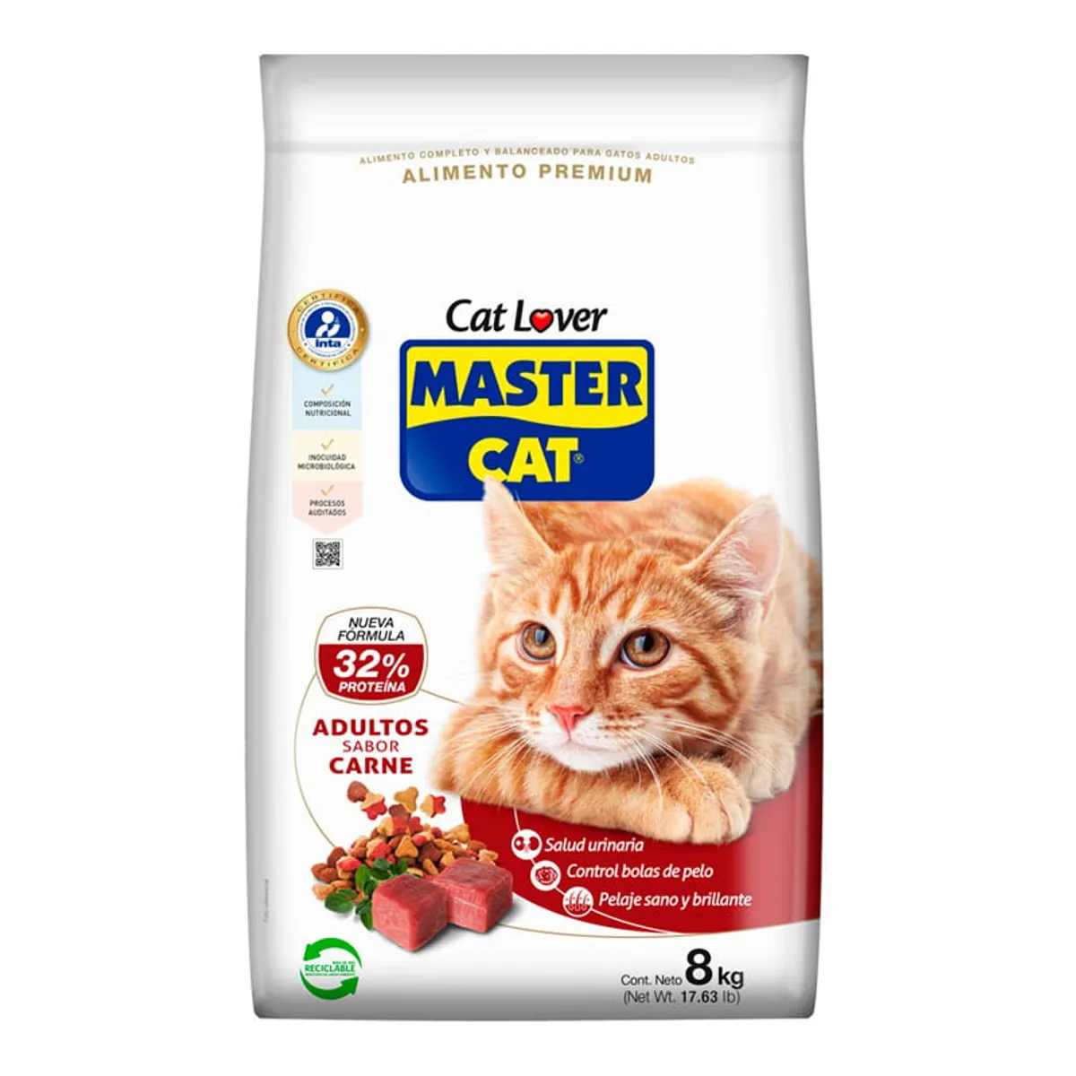 MASTER CAT - Master Cat - Alimento Gato Adulto Carne 8 KG