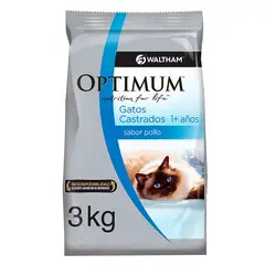 OPTIMUM - - Alimento Gatos Castrados Sabor Pollo 3 KG