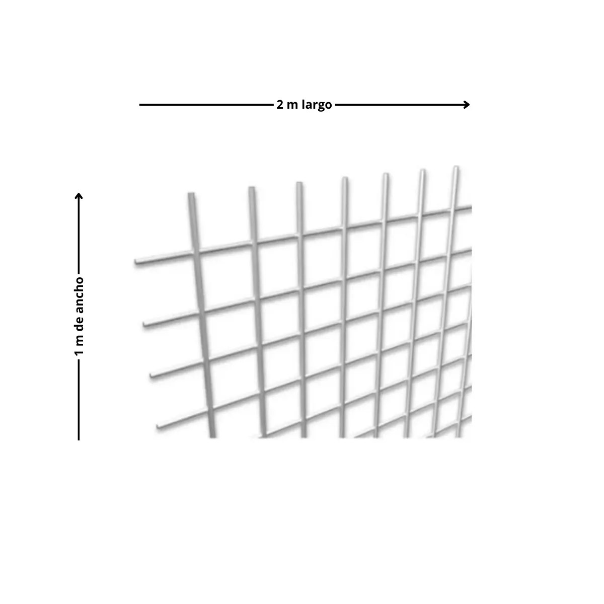 GENERICO - Malla acma galvanizada multiuso 50x50mm 2x1mt Bighouse