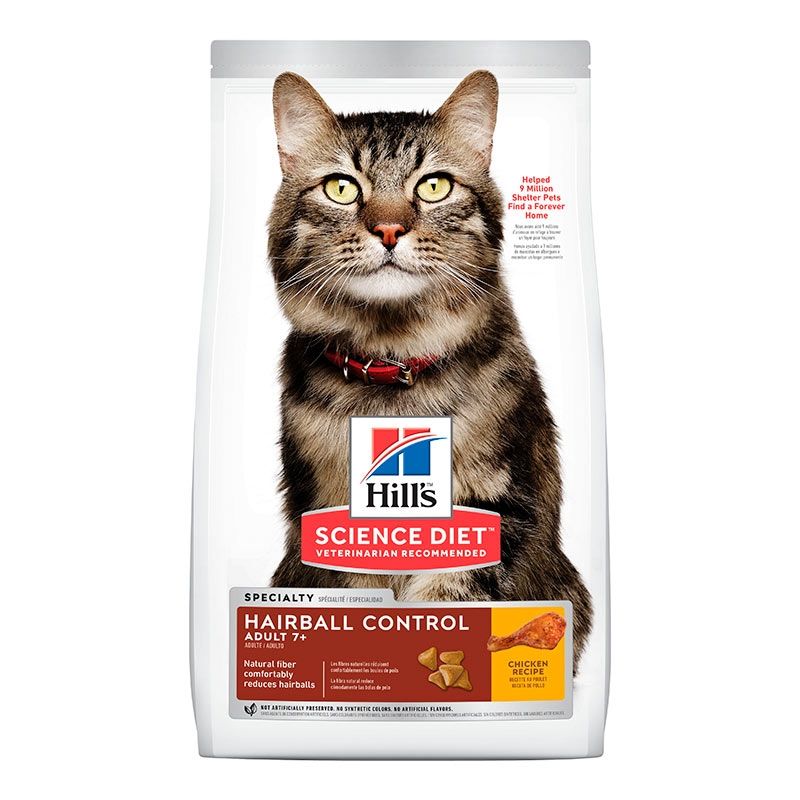 HILLS - Hills Science Diet - Senior 7+ Hairball Control Chicken 1.58 KG