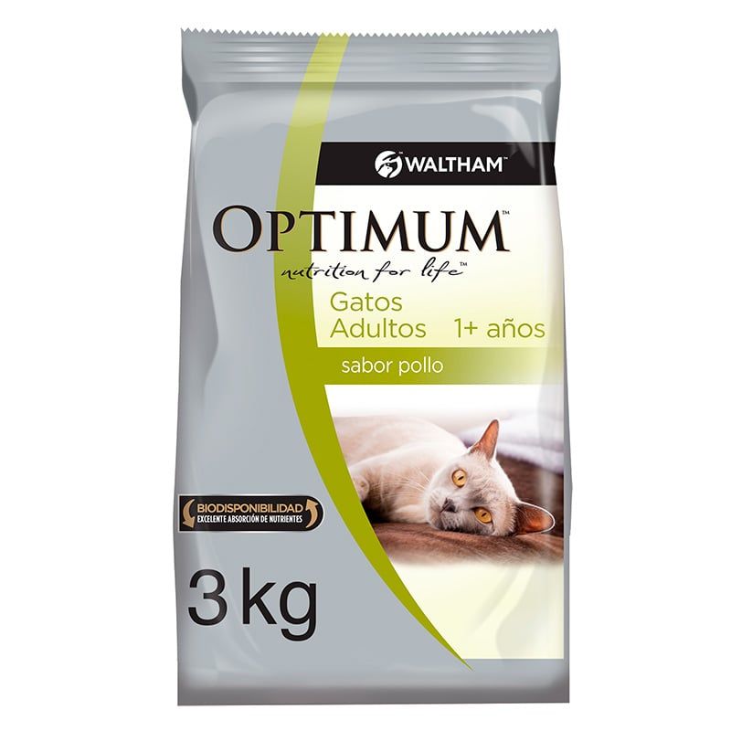 OPTIMUM - Optimum - Alimento Gatos Adultos Sabor Pollo 3 KG