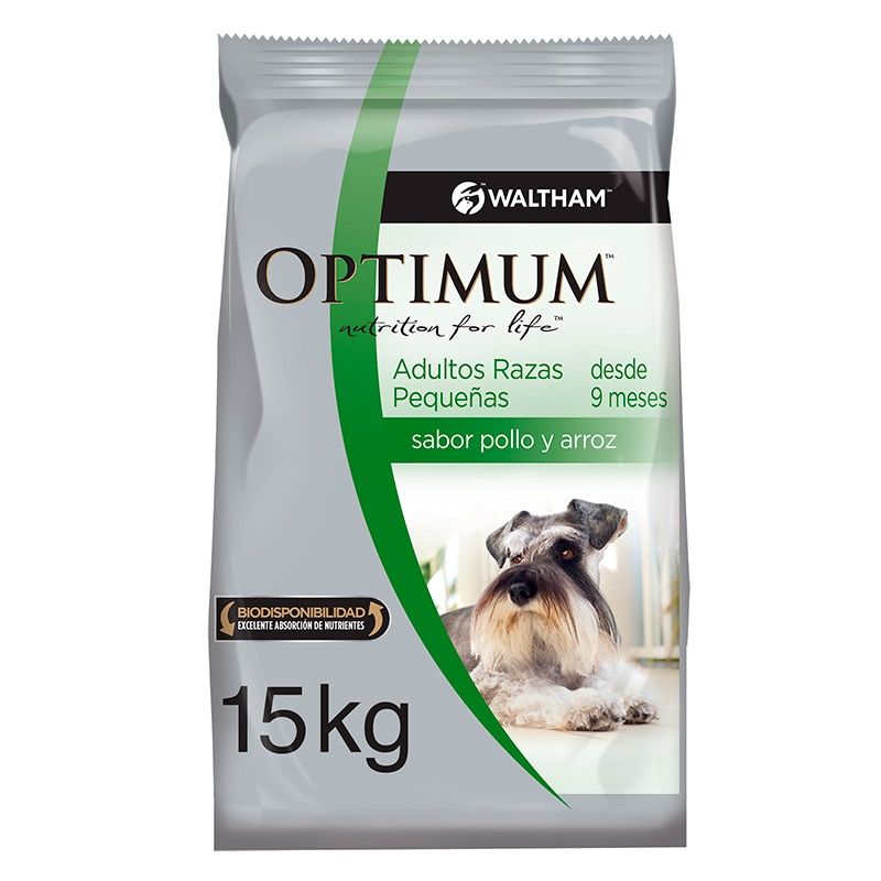 OPTIMUM - Optimum - Alimento Adultos Razas Pequeñas Sabor Pollo 15 KG
