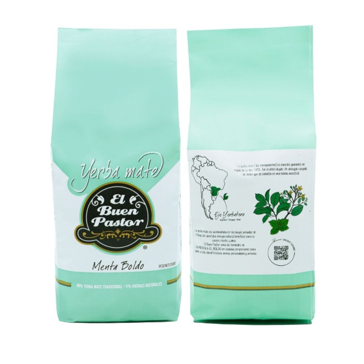EL BUEN PASTOR - Yerba Mate El Buen Pastor Menta Boldo 500g sin gluten