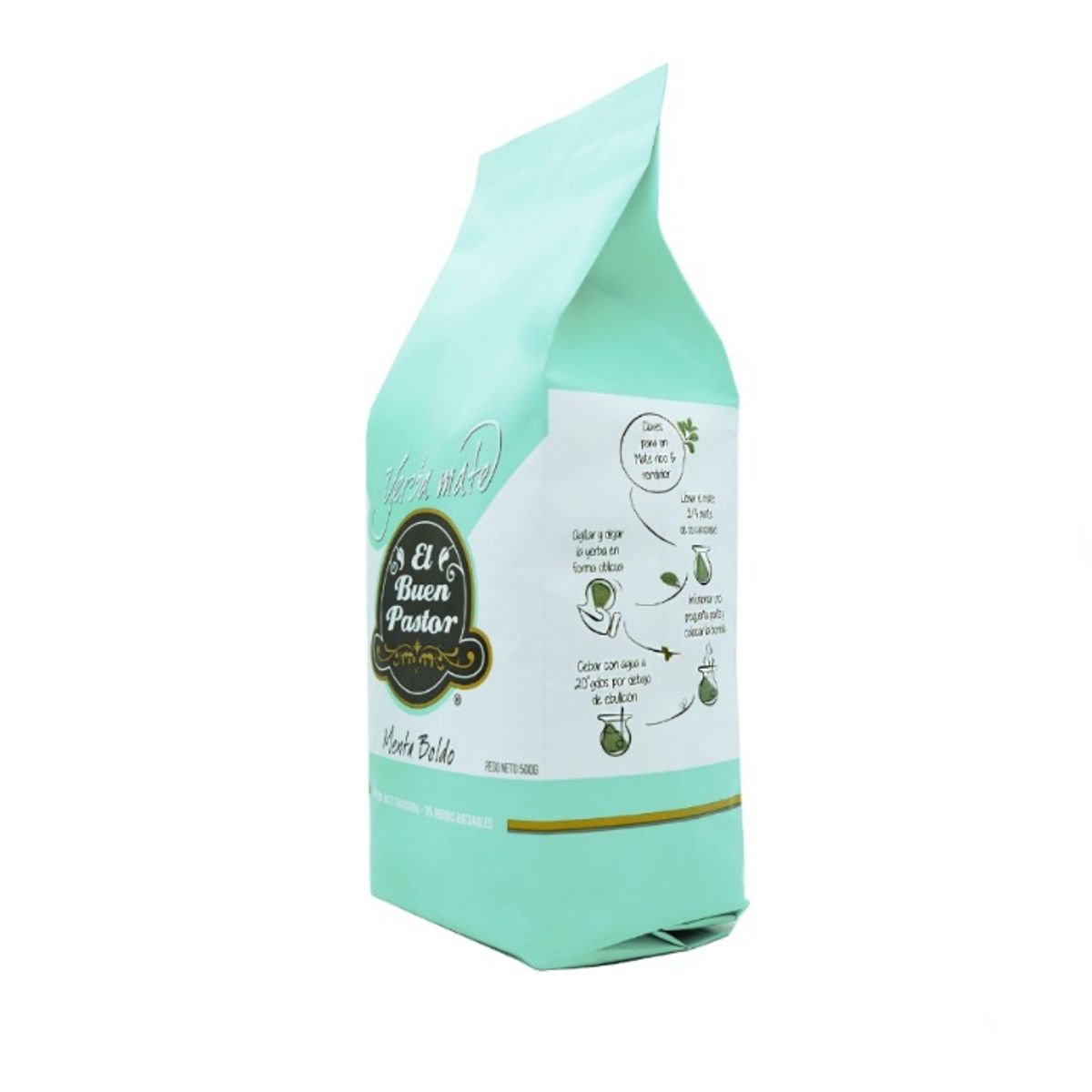 EL BUEN PASTOR - Yerba Mate El Buen Pastor Menta Boldo 500g sin gluten