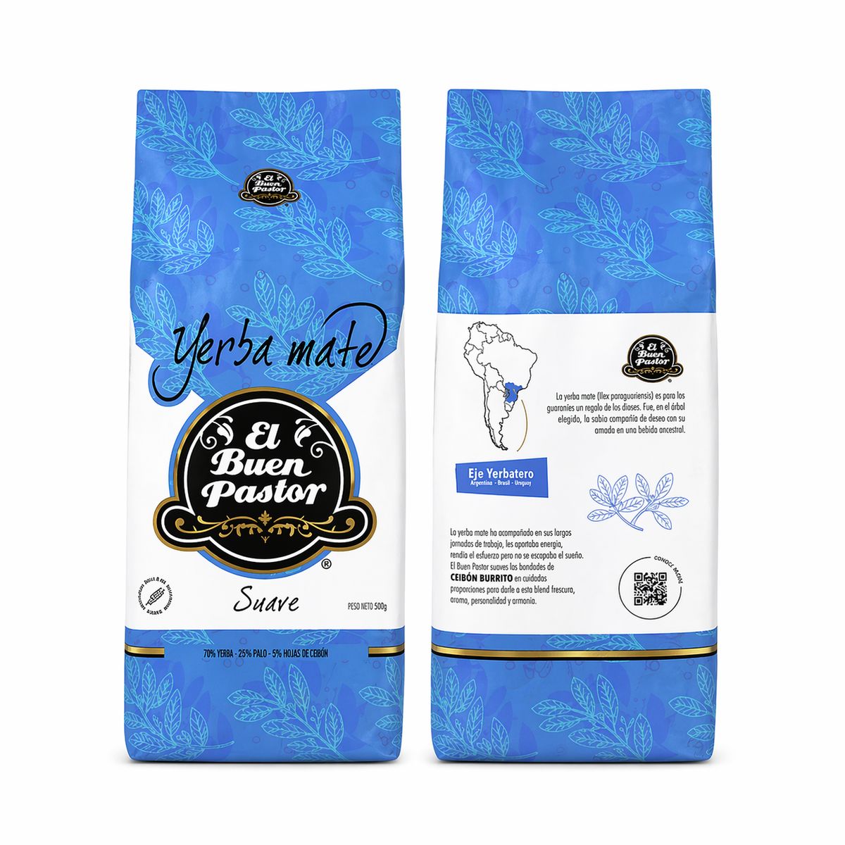 EL BUEN PASTOR - Yerba Mate El Buen Pastor Tradicional Suave 500g sin gluten