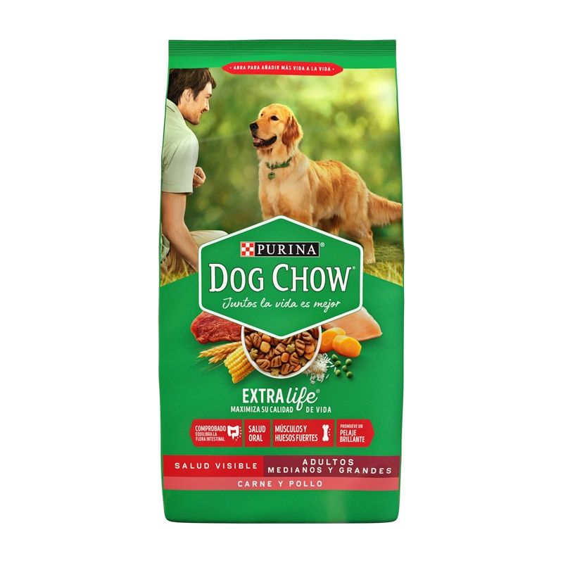 DOG CHOW - Dog Chow - Alimento Adulto Raza Mediana y Grande Carne Pollo 8 KG