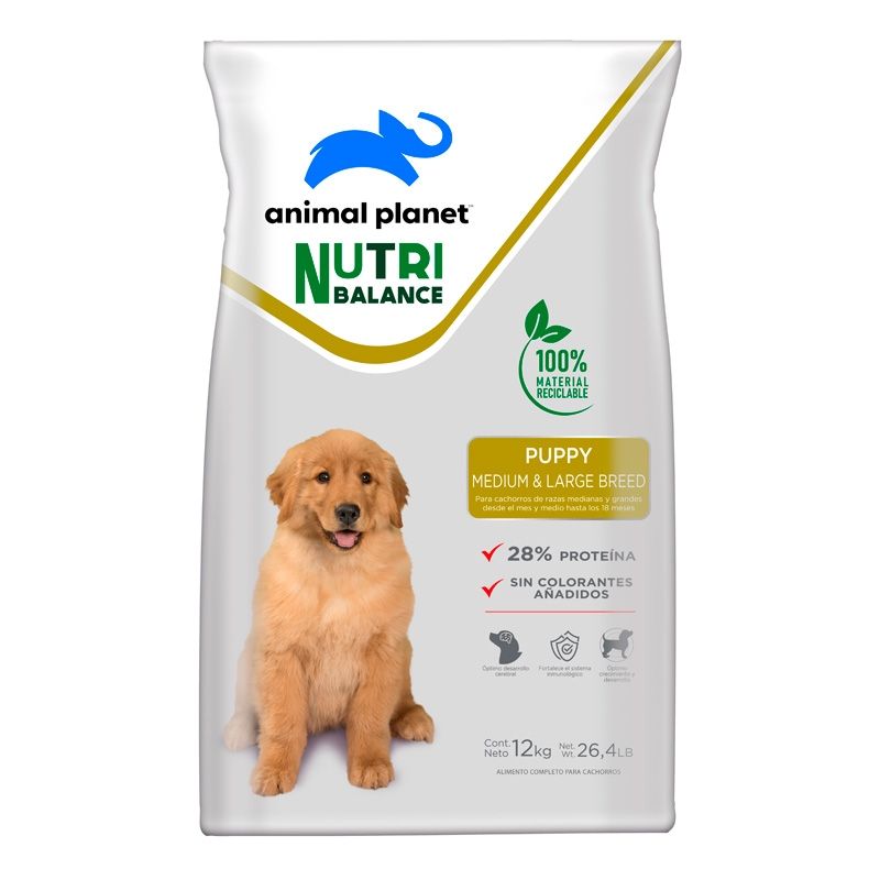 ANIMAL PLANET - Animal Planet - Alimento Cachorros Raza Mediana y Grande 12 KG