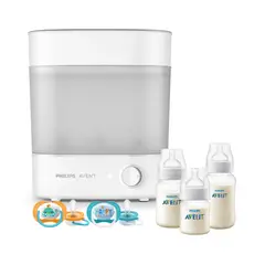 AVENT - Pack Esterilizador - 3 Mamaderas y Chupetes Tortuga 6-18m