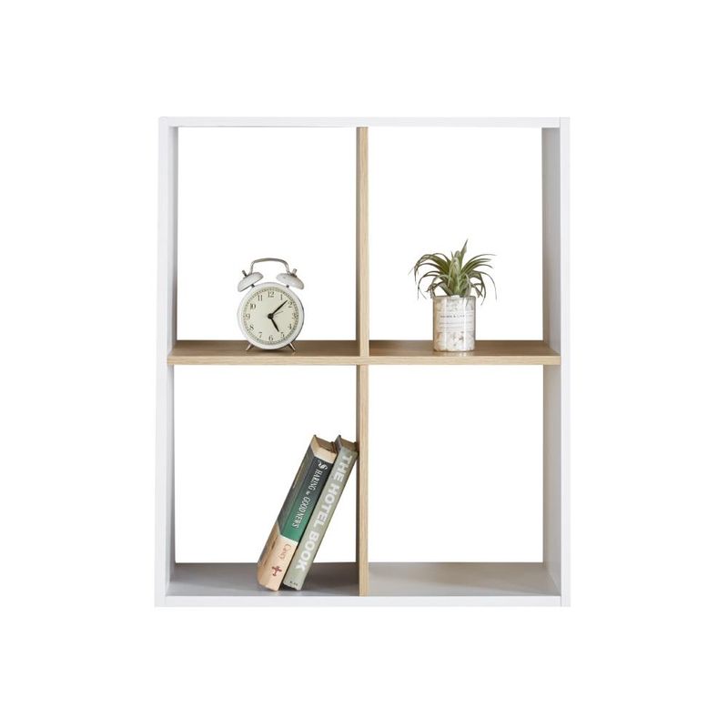 KLIK - Estante Librero Organizador 4 Espacios - Blanco KLIK