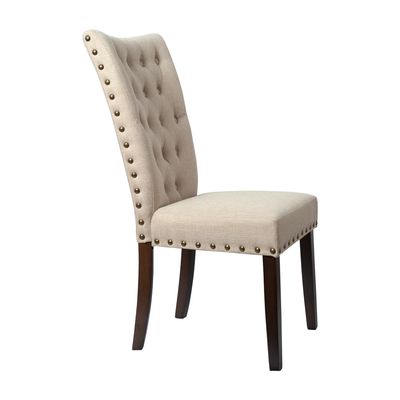 Imagen 2 del producto Pack 6 sillas modelo botones capitoné color Beige