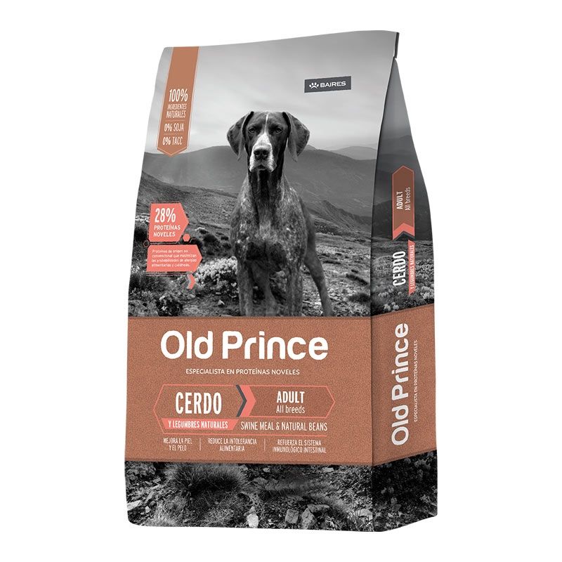 OLD PRINCE - Old Prince - Alimento Perro Adulto Todas las Razas Cerdo 15 KG