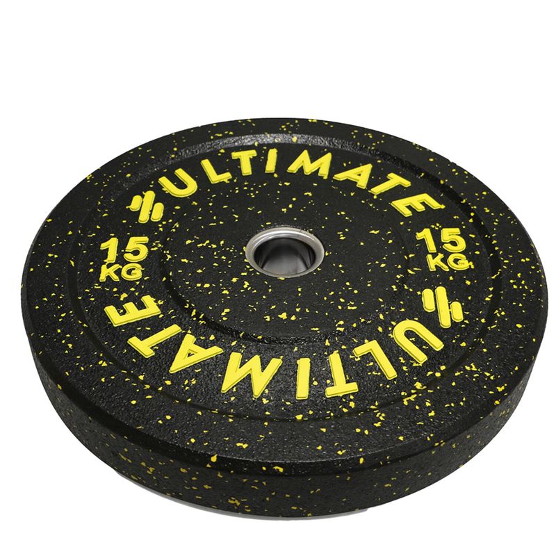 ULTIMATE FITNESS - DISCO OLÍMPICO BUMPER PREMIUM 15 KG