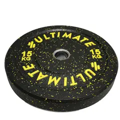 ULTIMATE FITNESS - DISCO OLÍMPICO BUMPER PREMIUM 15 KG