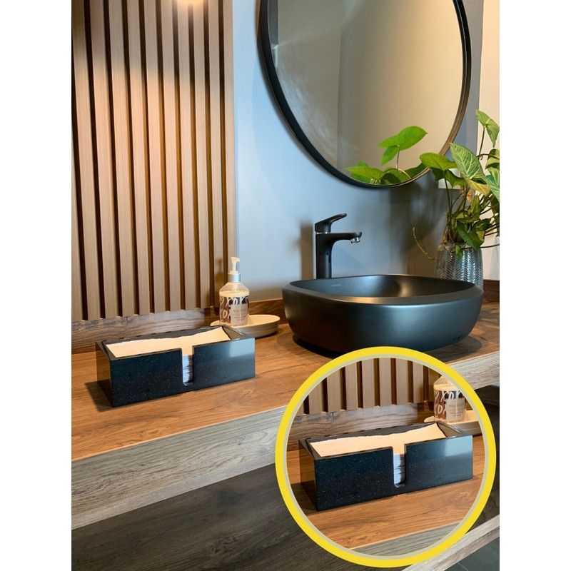 FMFURNITURE - Toallero Tonga - Negro