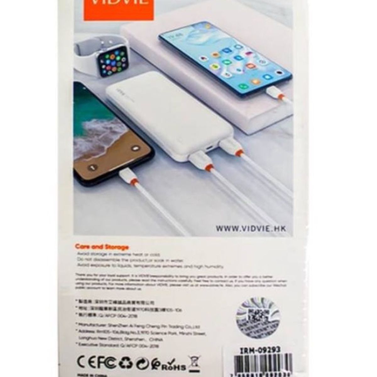 GENERICO - Cargador Portátil 10000mah PB747 Vidvie Blanco