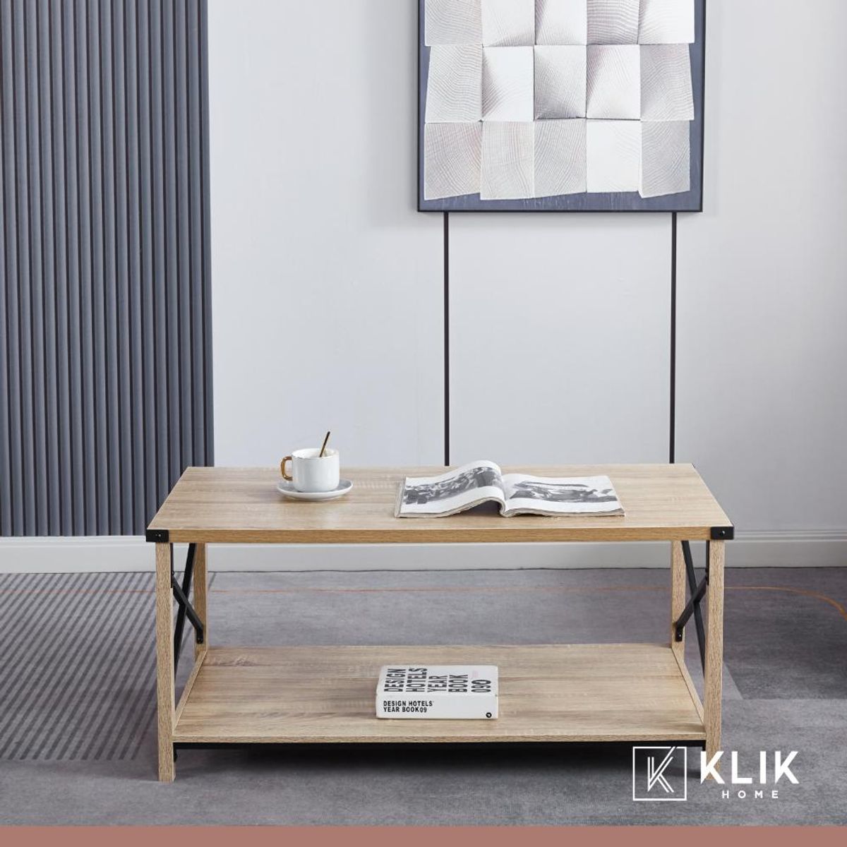 KLIK - Mesa de Centro Cross - Madera KLIK