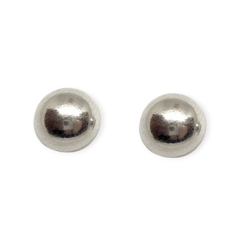 ANDREA COGGIOLA JOYAS - Aros Media Bola 10mm Plata Fina 925