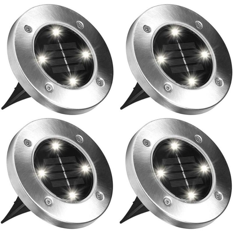 GENERICO - Paquete de 4 luces solares para jardines y exteriores