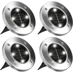 GENERICO - Paquete de 4 luces solares para jardines y exteriores
