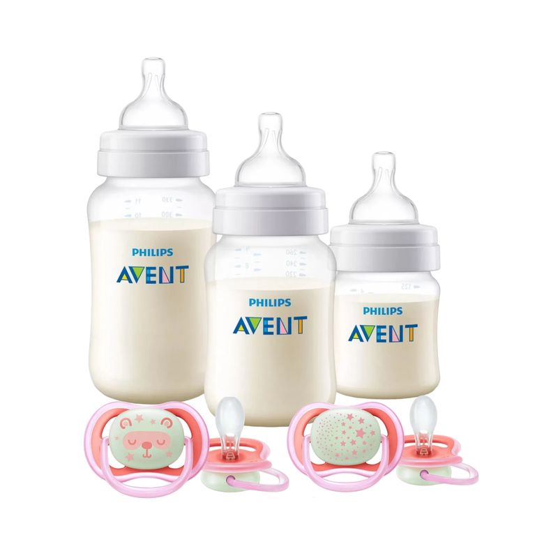 AVENT - Set Avent 3 mamaderas-chupetes 6-18m Nocturnos