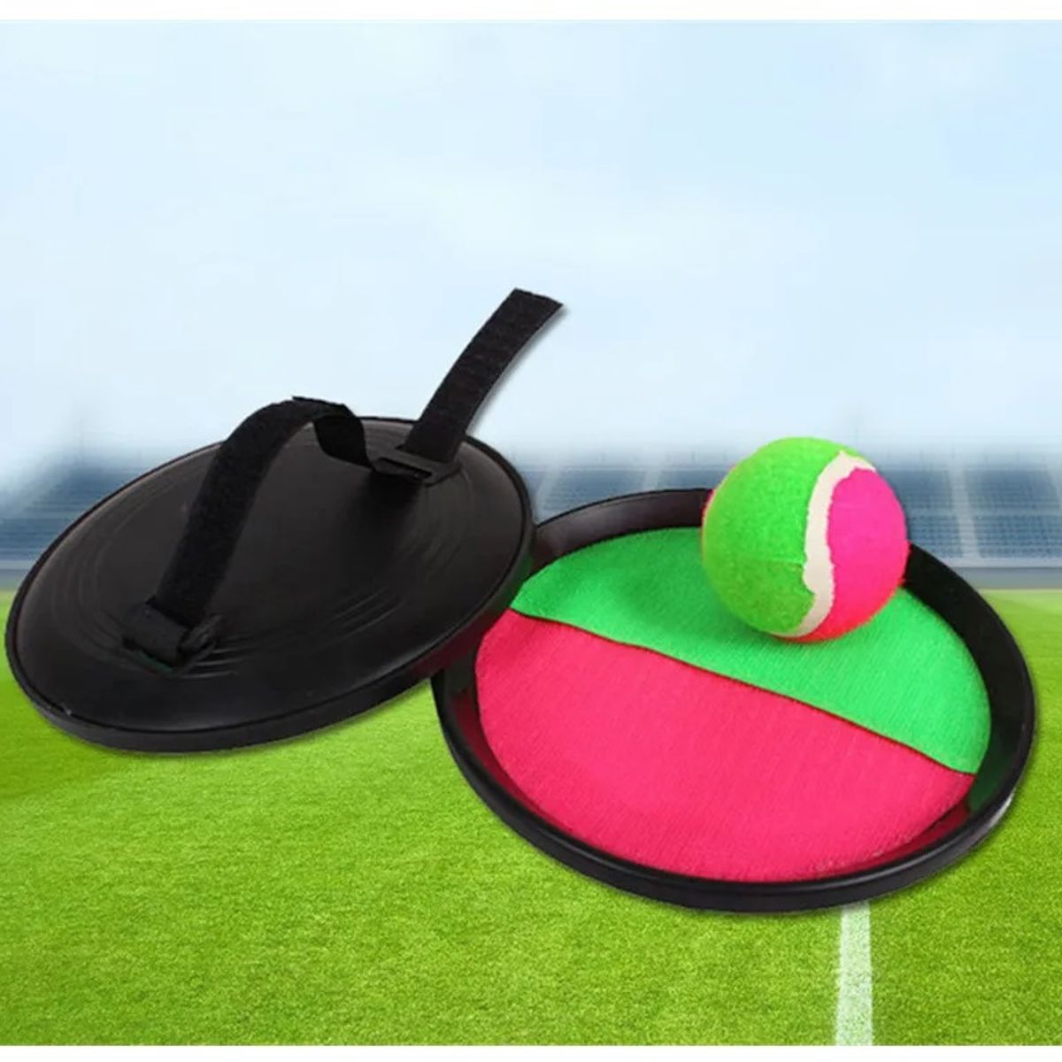 GENERICO - Juego Paleta De Playa Con Velcro Y Pelota Atrapa Pelota