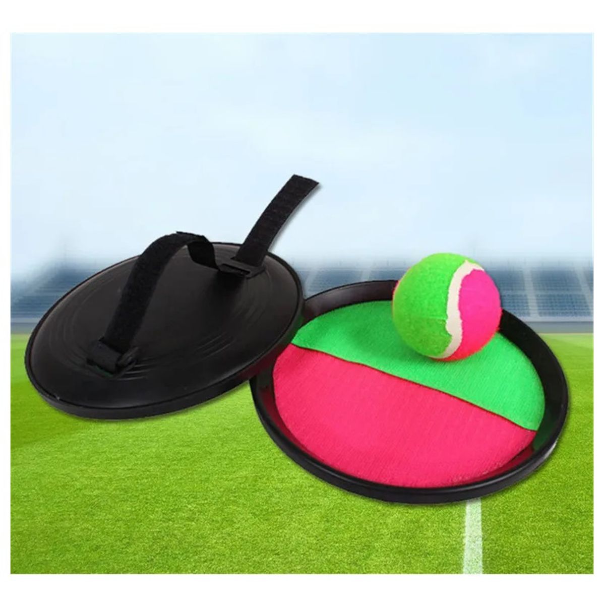 GENERICO - Juego Paleta De Playa Con Velcro Y Pelota Atrapa Pelota