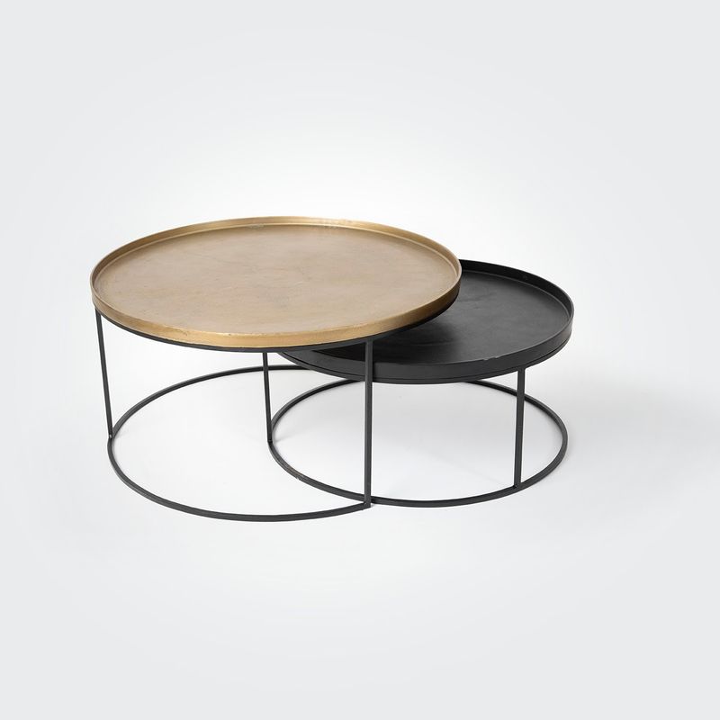 MILK - MESA DE CENTRO DUNCAN DUO BRASS