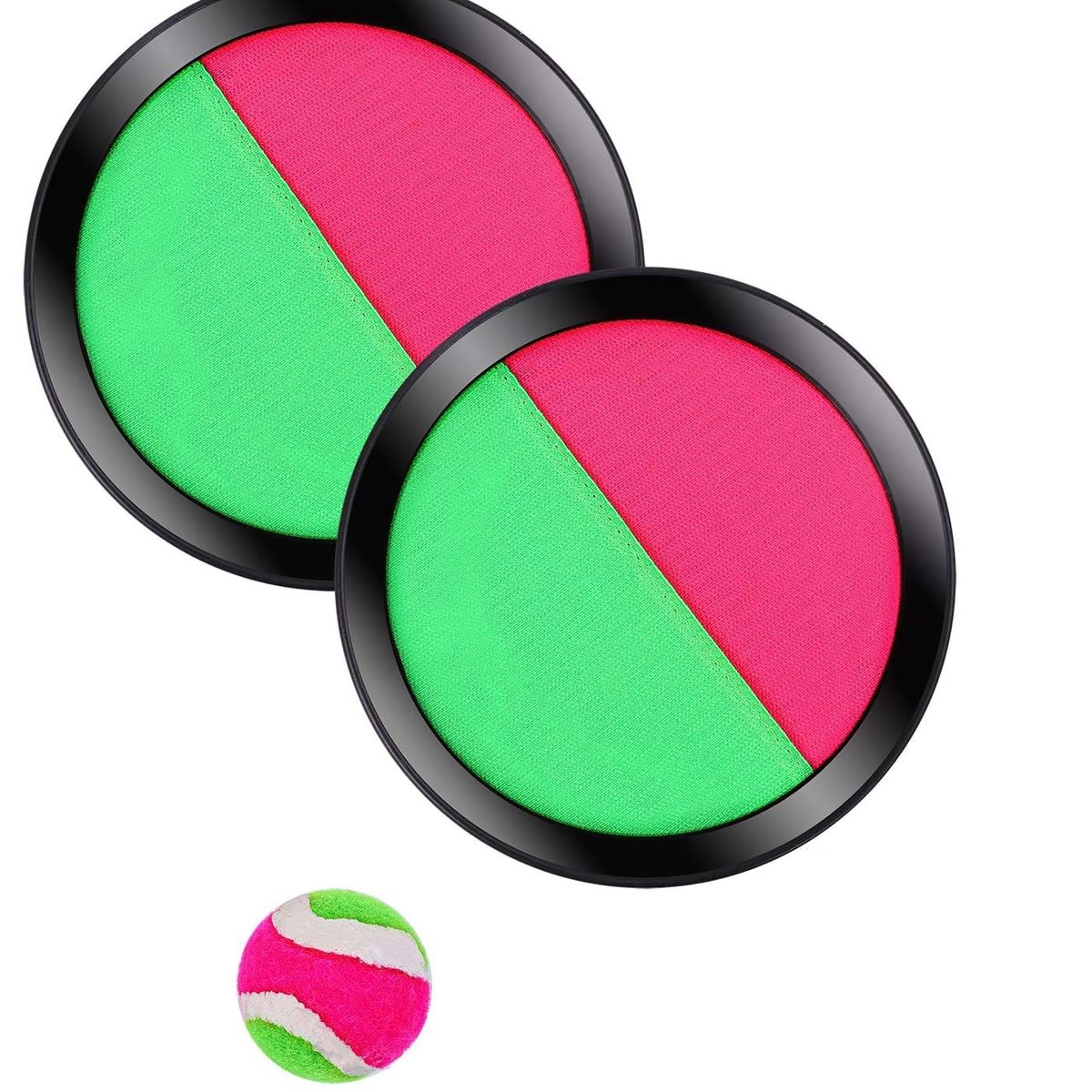 GENERICO - Pack X2 Juego Paleta De Playa Con Velcro Atrapa Pelota