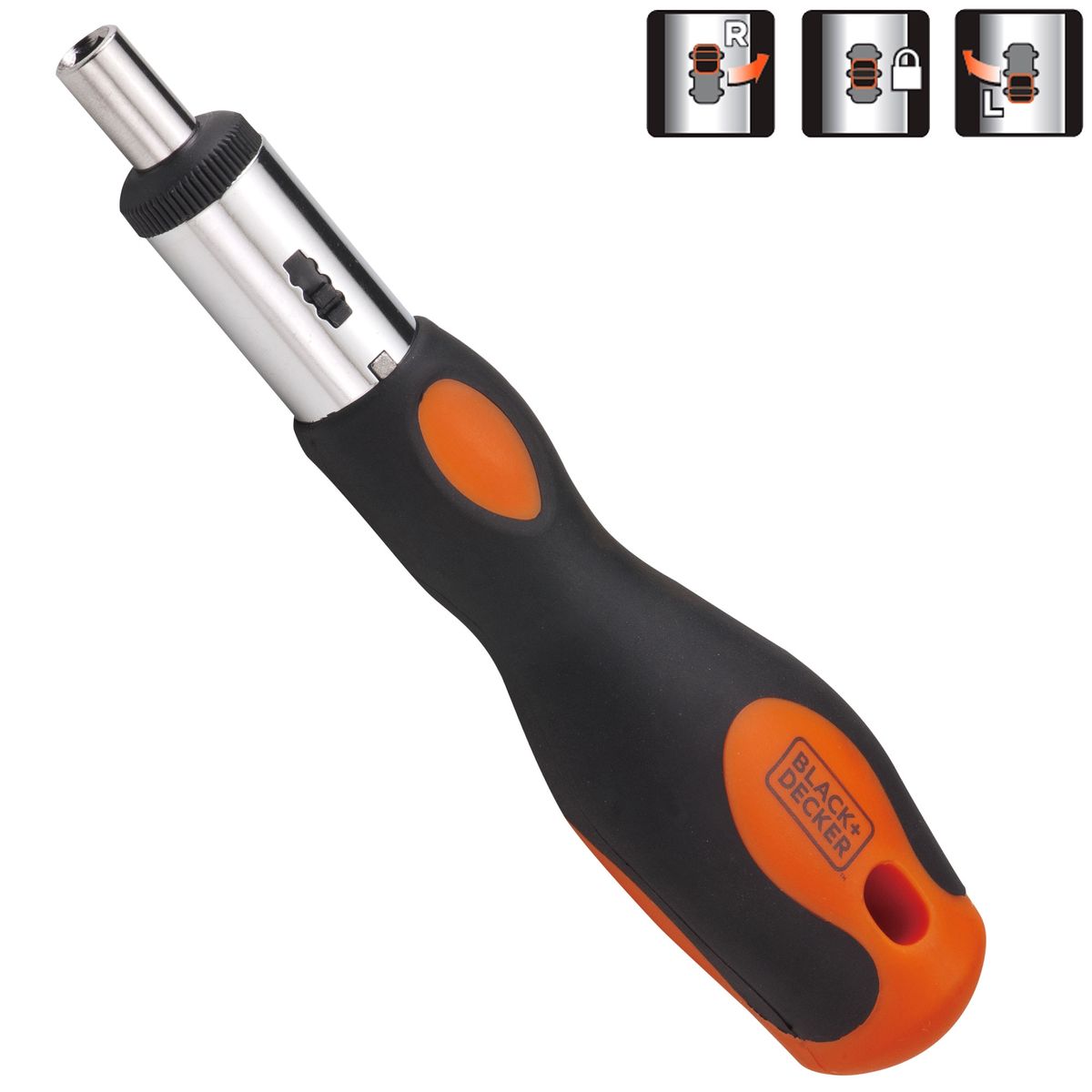 BLACK+DECKER - Atornillador tipo Ratchet + 10 puntas BLACK+DECKER BDHT68127
