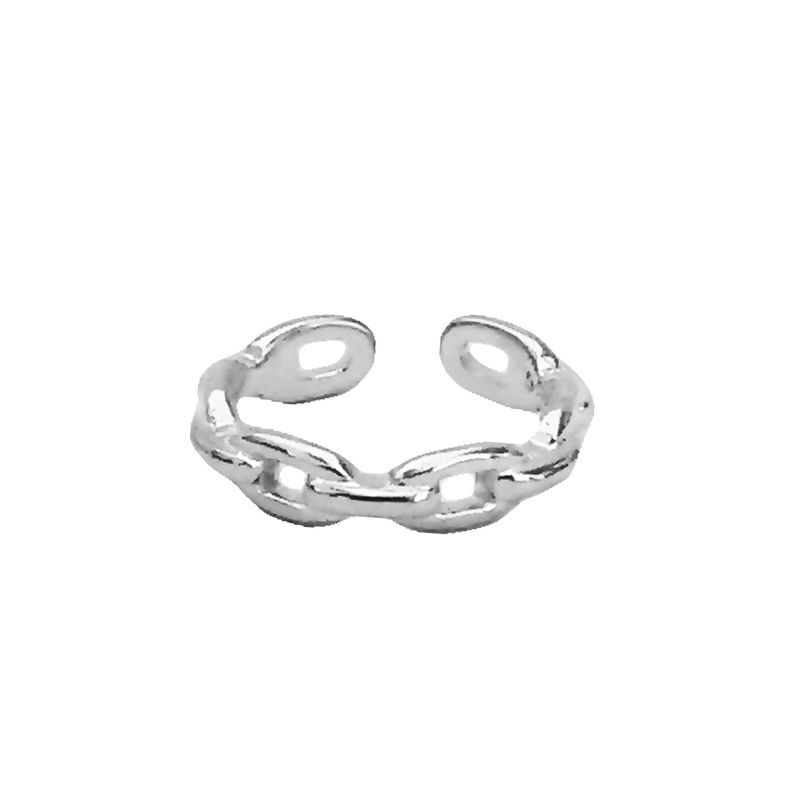GENERICO - Earcuff Cadenita Silver - Azul Zafira