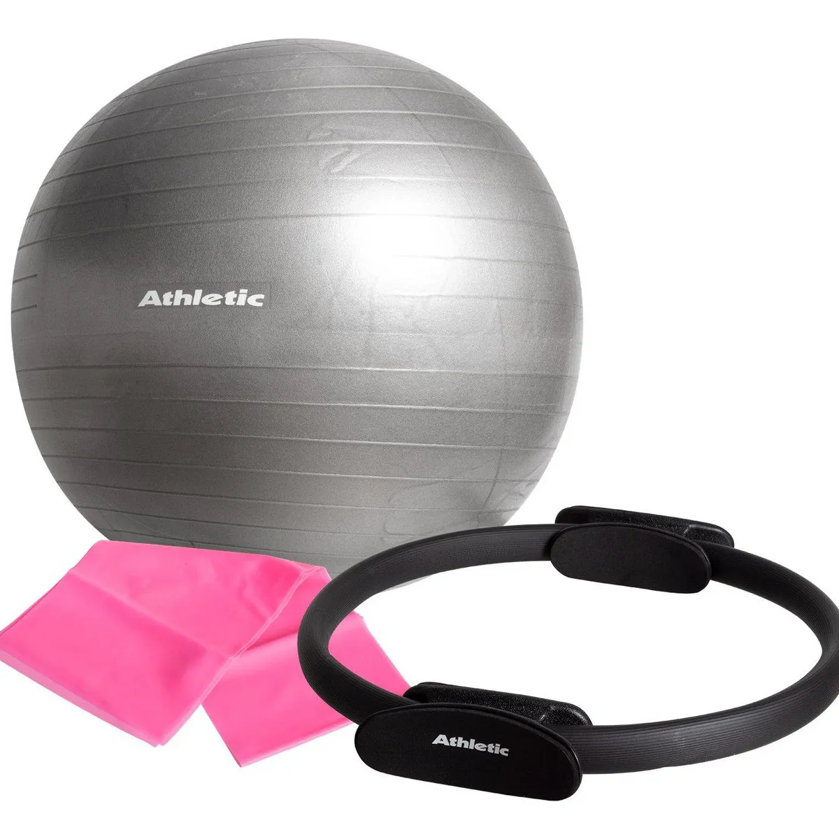 ATHLETIC - Kit Pilates Athletic - Pelota Banda De Resistencia Y Anillo