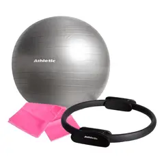 ATHLETIC - Kit Pilates - Pelota Banda De Resistencia Y Anillo