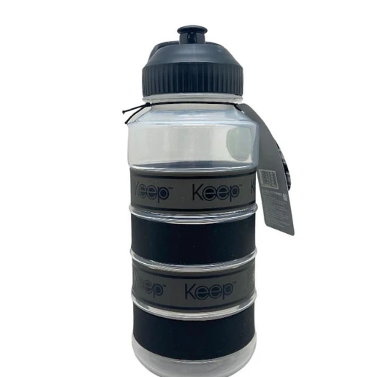 KEEP - Botella  1 litro Big Bands Libre De Bpa Negro