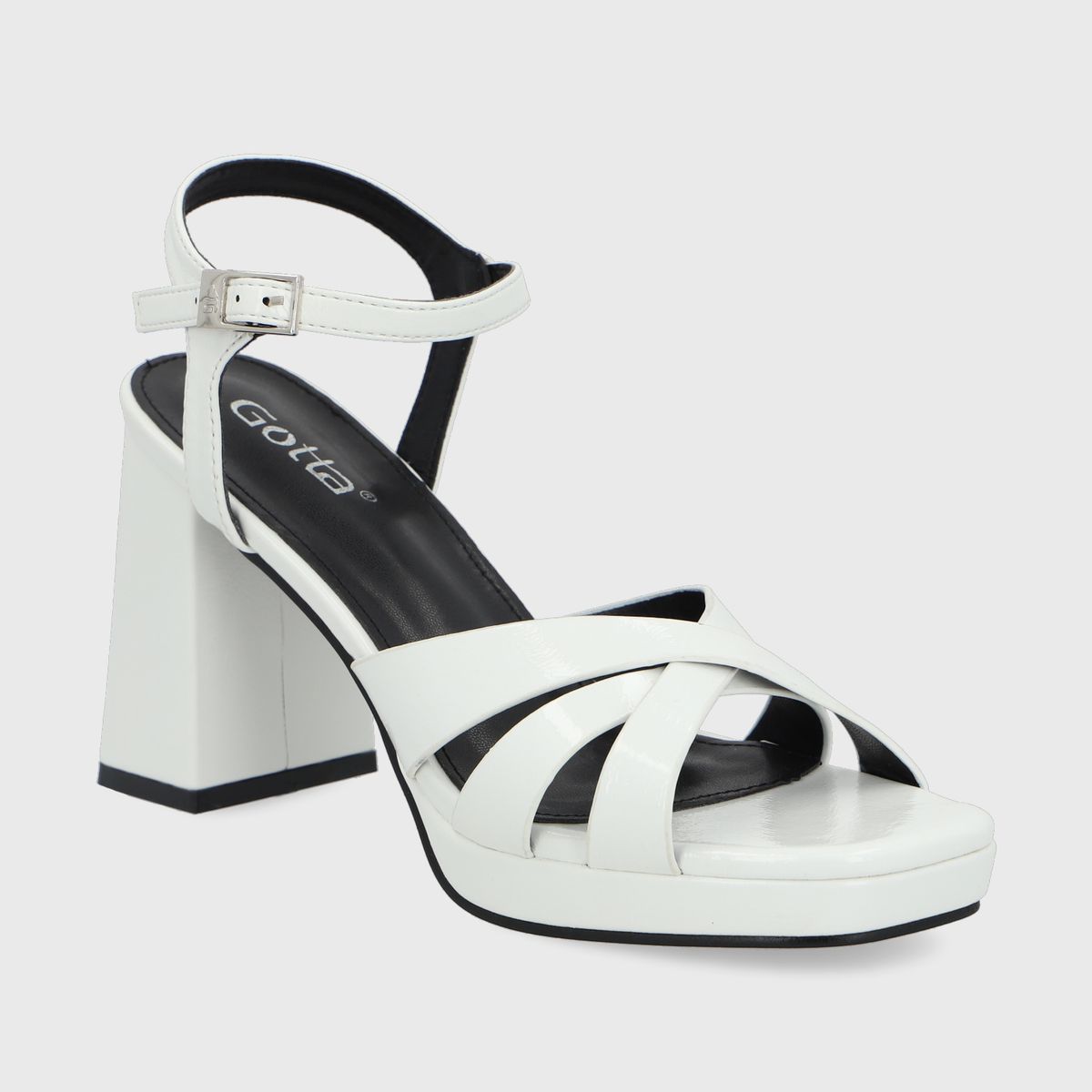 GOTTA - Sandalia Mujer Taco Blanca  45902