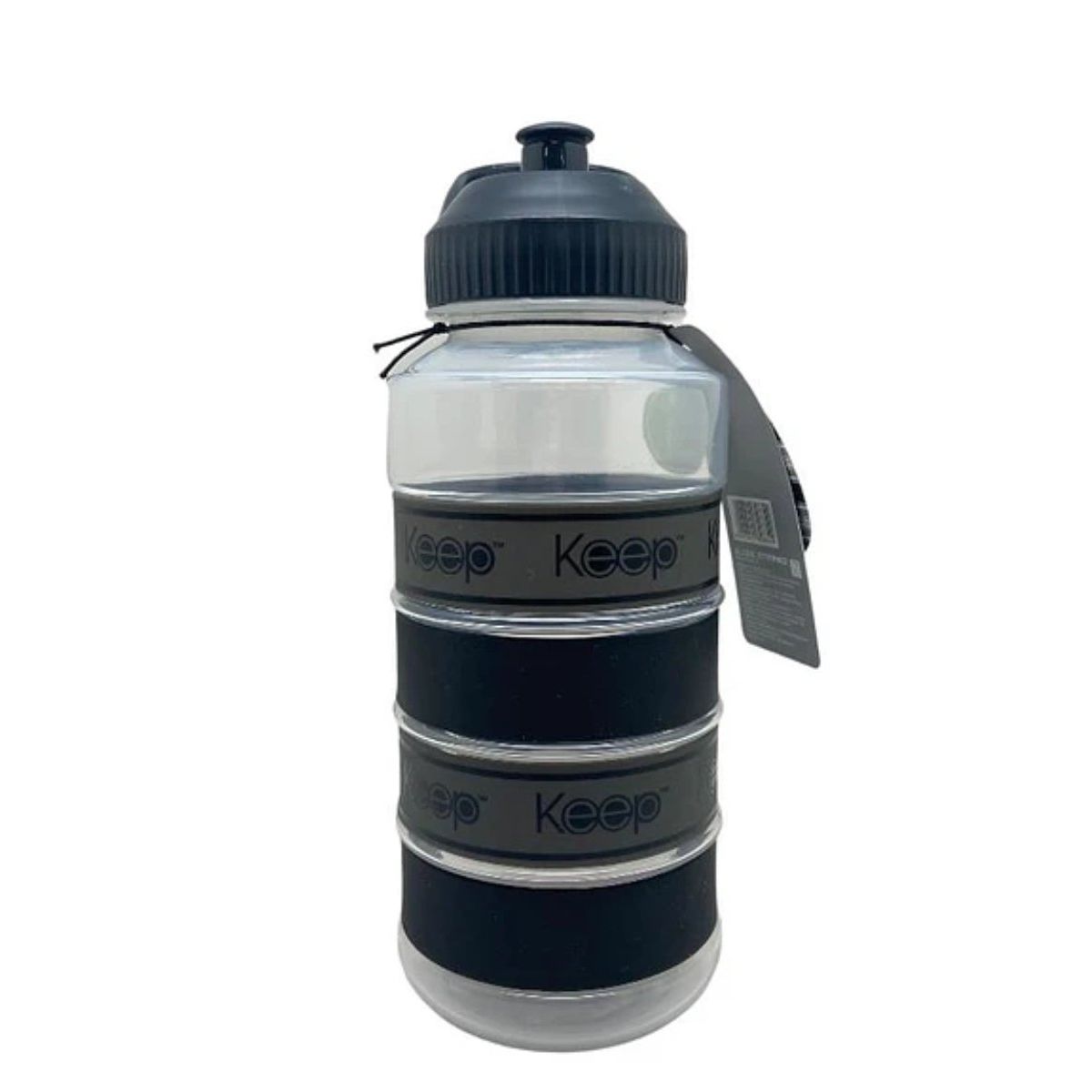 KEEP - Botella  1 litro Big Bands Libre De Bpa Negro