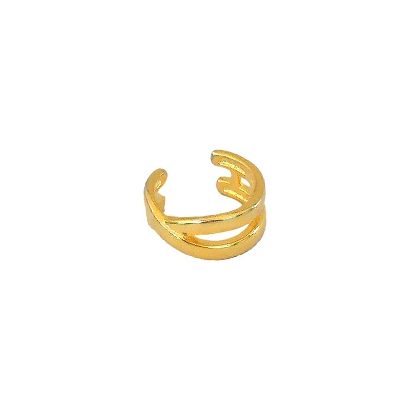 GENERICO - Earcuff Gold Cruzado - Azul Zafira