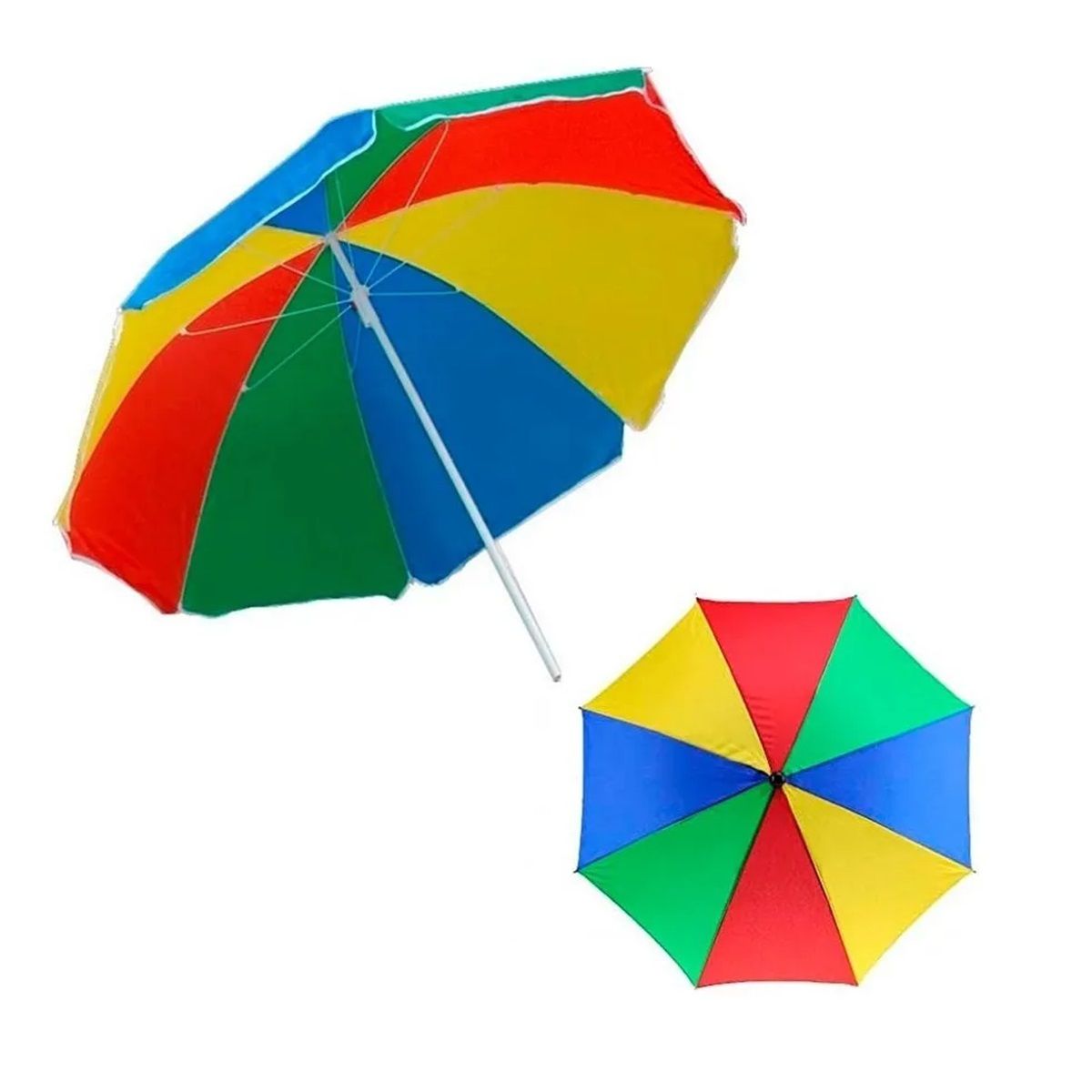 GENERICO - Quitasol Grande Sombrilla De Playa Verano Paraguas 150 Cm