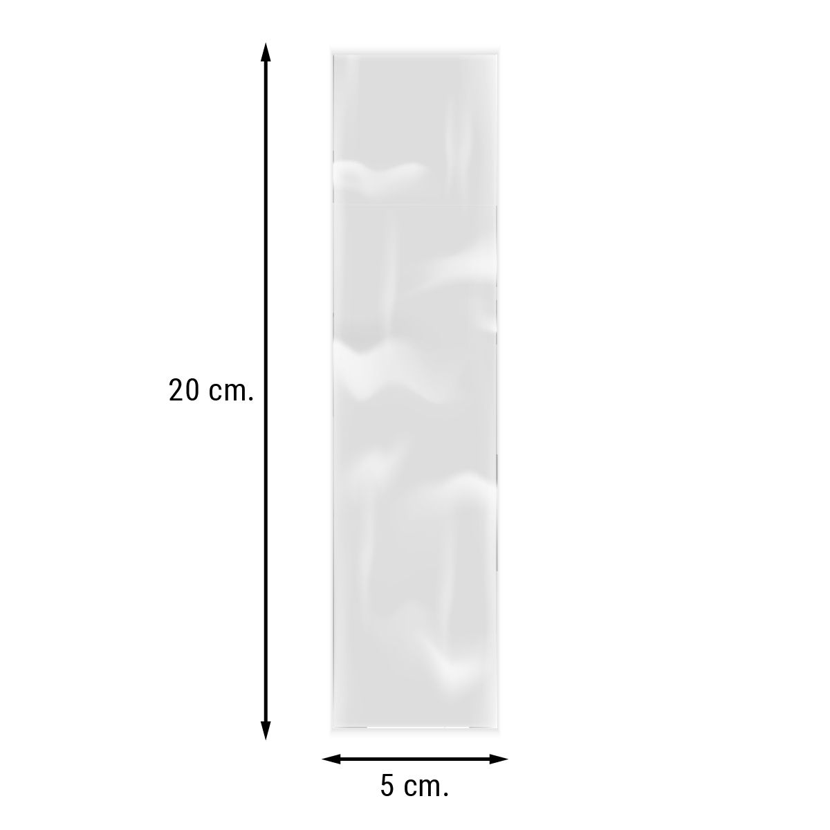 GENERICO - Bolsa Celofan Transparente Sin Cierre 5x20 cm 100 unidades