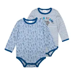 DISNEY - Pack Body Bebe Dama Y Vagabundo Doggie Azul