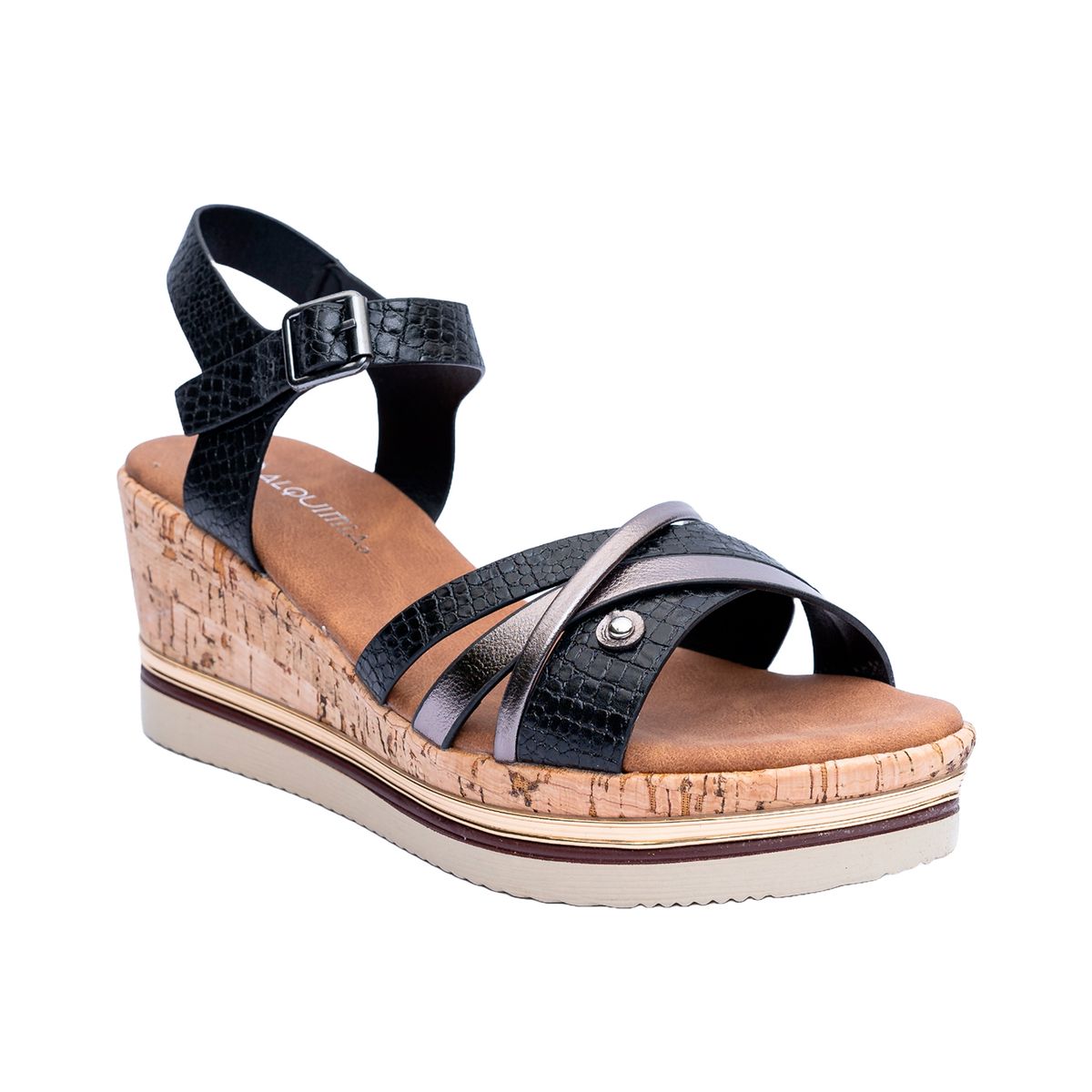 ALQUIMIA - Sandalia Mujer Negro Kea Alquimia