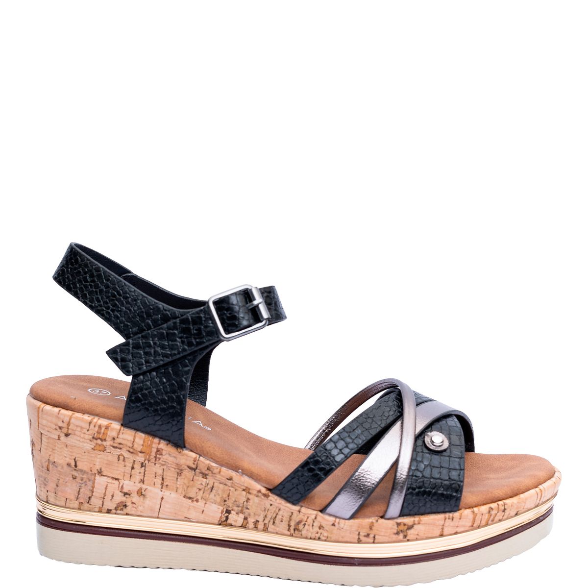 ALQUIMIA - Sandalia Mujer Negro Kea Alquimia