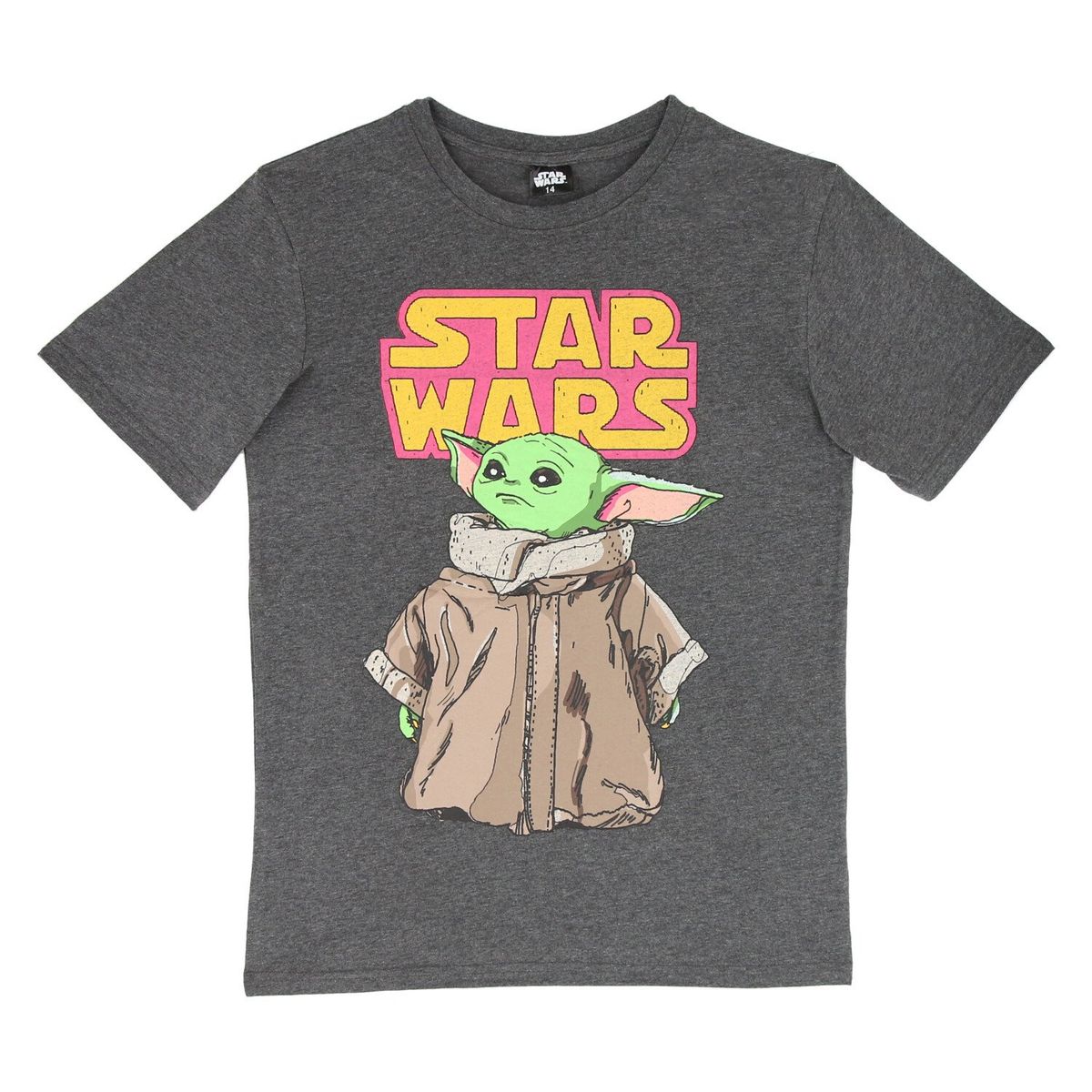 STAR WARS - Polera Niño Grogu Gris Star Wars