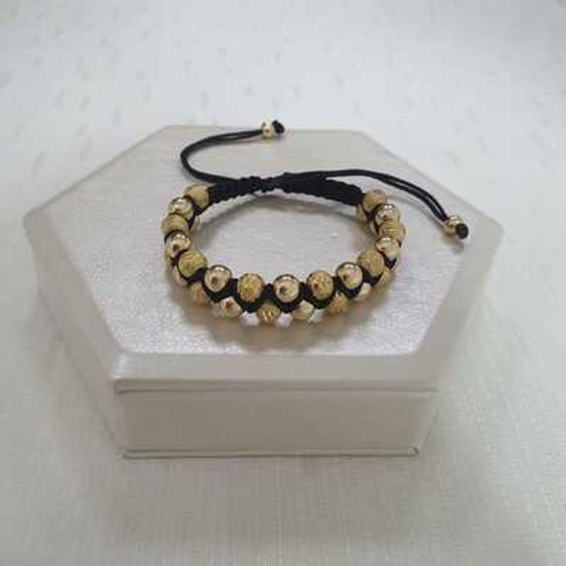 GENERICO - Pulsera Tejida  en oro laminado de 18k