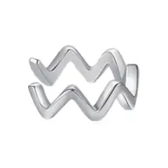 GENERICO - Earcuff Zig Zag Silver - Azul Zafira