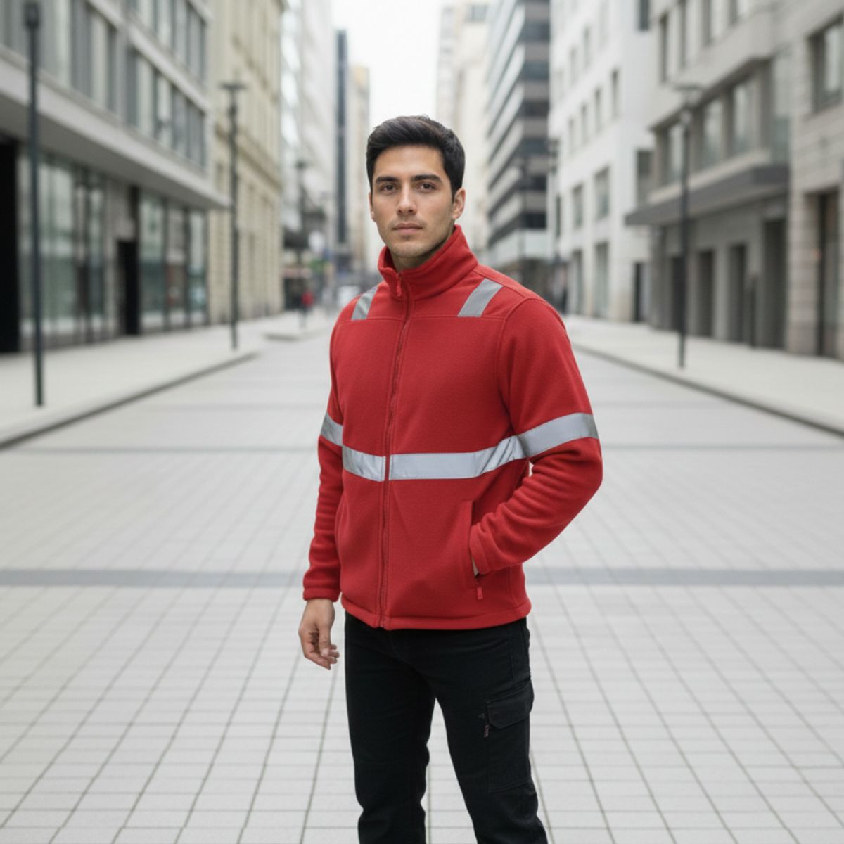 T-WORLD - Micropolar Reflectante Hombre Térmico Alta Visibilidad Trabajo