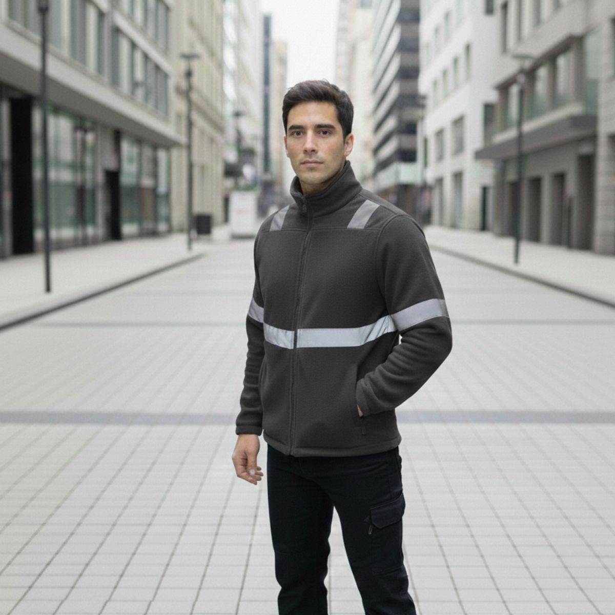 T-WORLD - Micropolar Reflectante Hombre Térmico Alta Visibilidad Trabajo